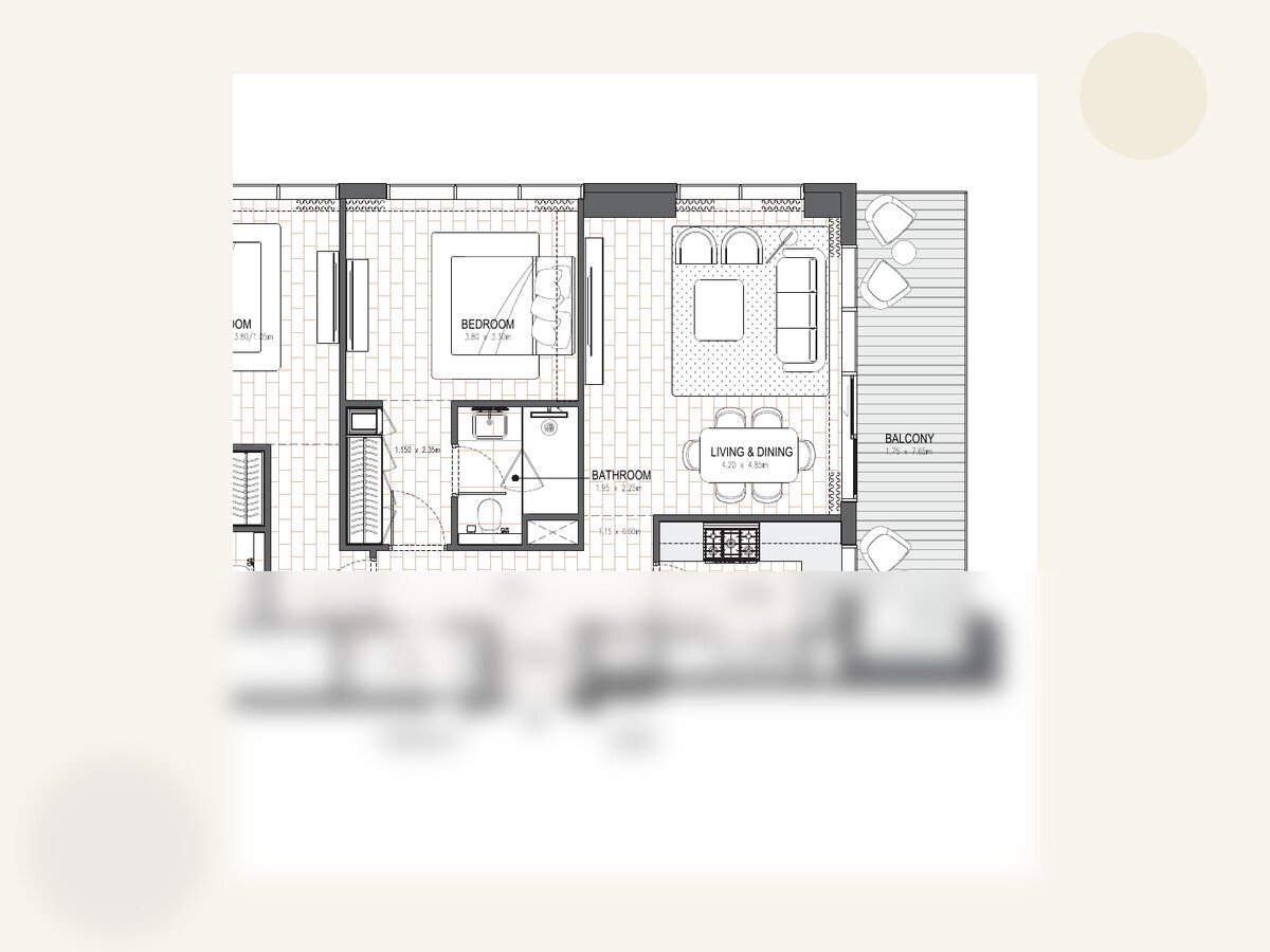 Preview of Alef Seef two-bedroom floor plan